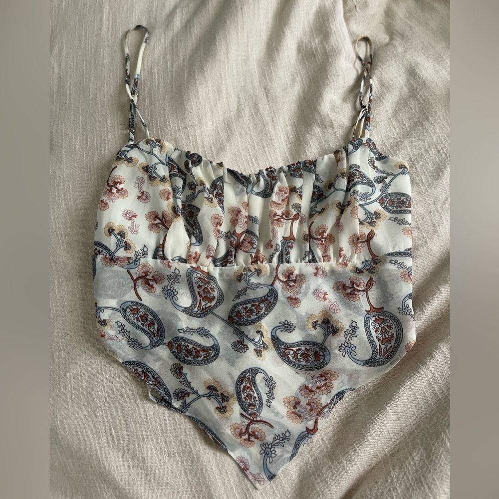 open back handkerchief top